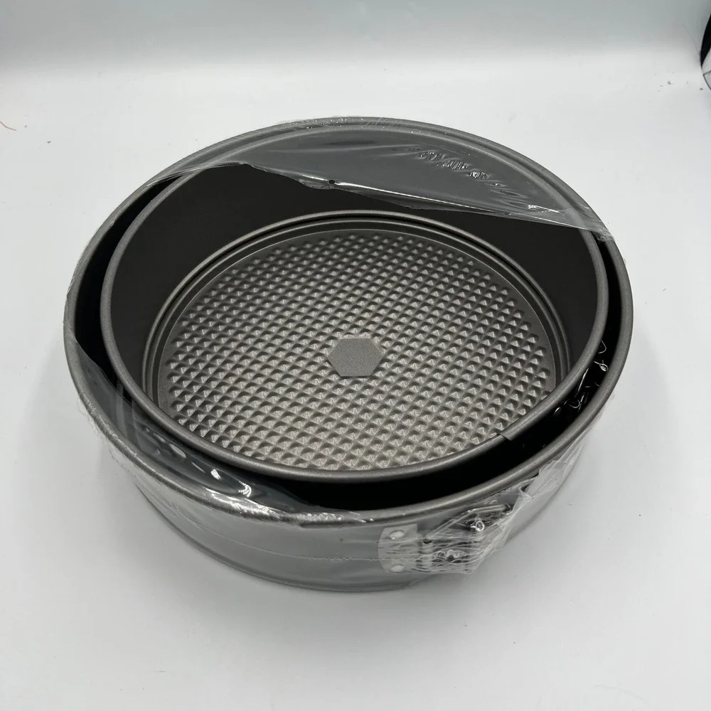Mainstays Springform Pan Set 2 Piece 9in 10in Gray Brand New Non-Stick Bakeware